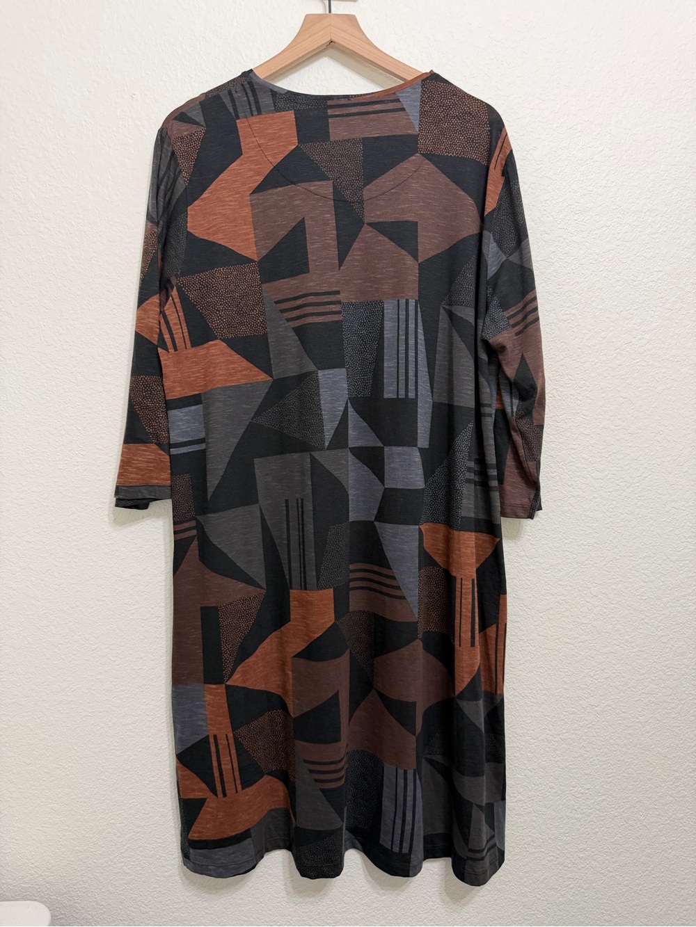 Gudren Sjoden Organic Cotton Lightweight Abstract Geometric Print Tunic XL - Picture 5 of 8